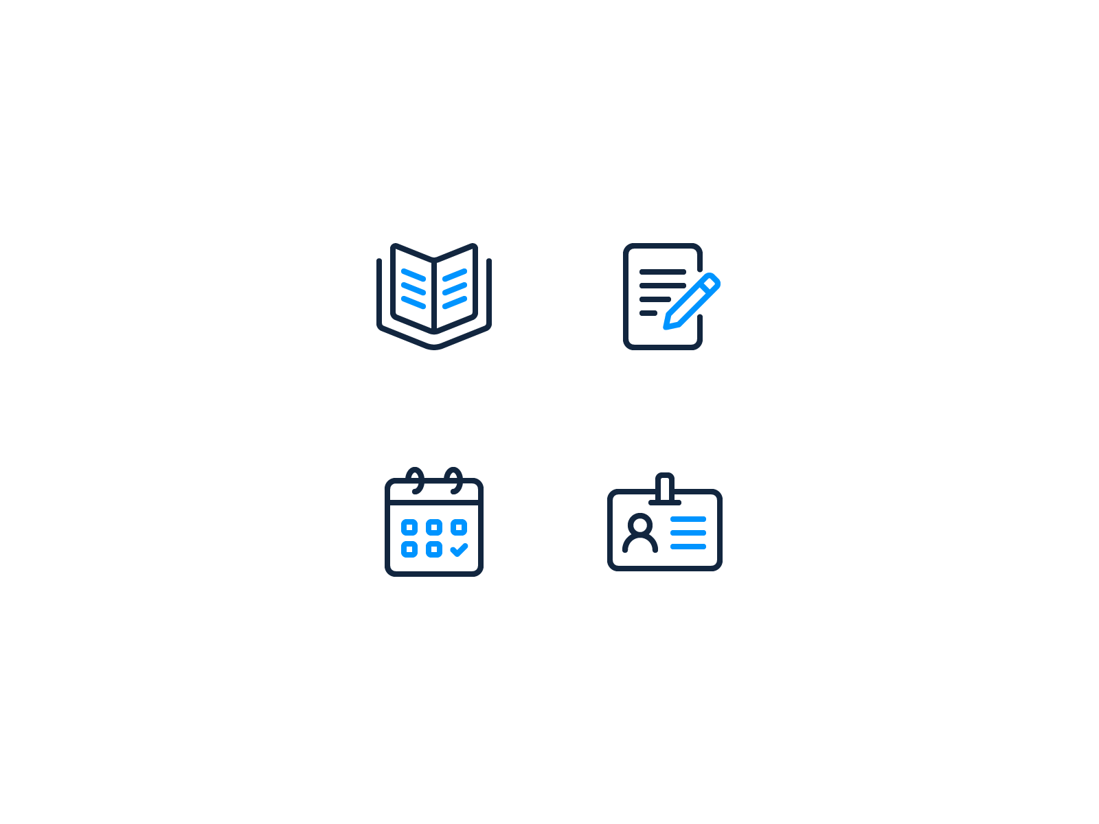 Learning Platform Icons book calendar creative icon dualtone duotone icon icon iconography illustration learning platform thstudio ui
