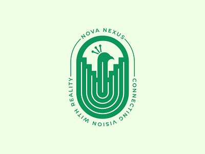 Nova Nexus branding graphic design logo nexus peacock