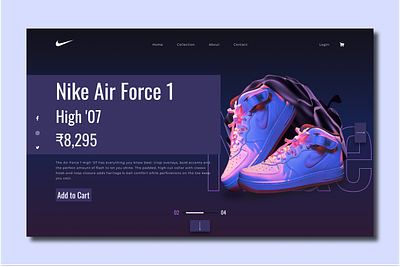Nike - Shoes Store Header UI | Shoes Ecommerce Website air jordan e commerece e commerse website interface design nike ui uxui