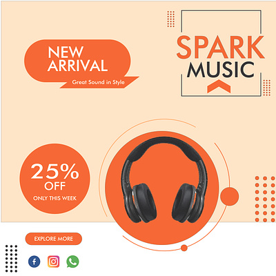 Spark Music adobe illustrator branding design facebookpost graphic design social media post socialmediabanner