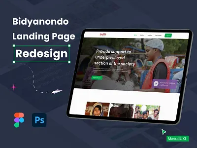 Bidyanondo | Landing Page Redesign home page landing page landing page design landing page figma landing page uiux landing page web design landing page website masud rana masuduxi saas design saas landing page ui ui design uiux web design website website design website ui design websiteuiux