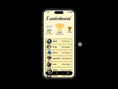 #19 Daily UI challenge - Leaderboard app challenge dailyui design ui ux