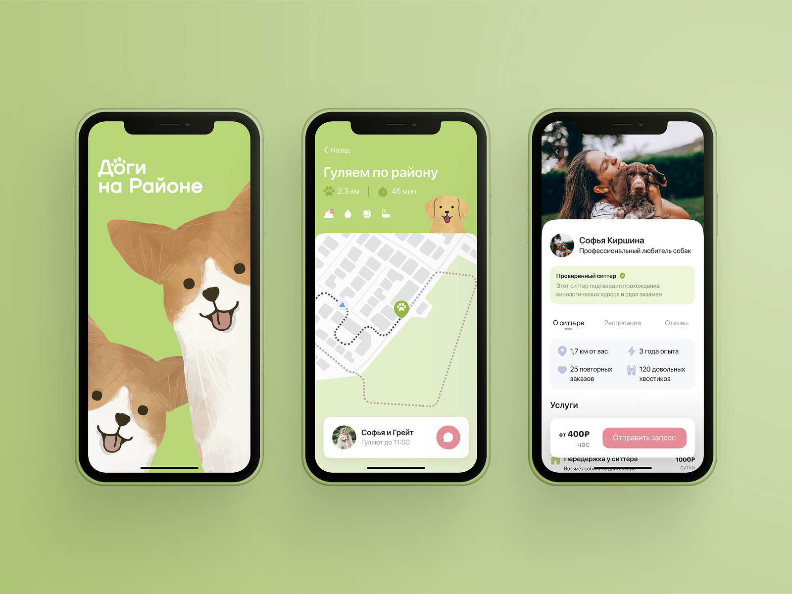 Dog sitters App by Kustova Alina on Dribbble