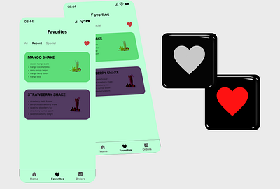 Daily UI challenge (003) Favorites app branding design favorite favorites favorites design graphic design ui ui design ux