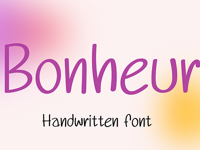 BONHEUR birthday font card font cute font handwritten font mug font sans serif font