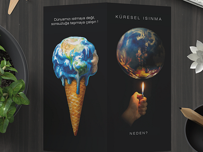 Global warming brochure design animation branding brochure design draw global warming global warming brochure design graphic design illustration logo photoshop ıllustrator