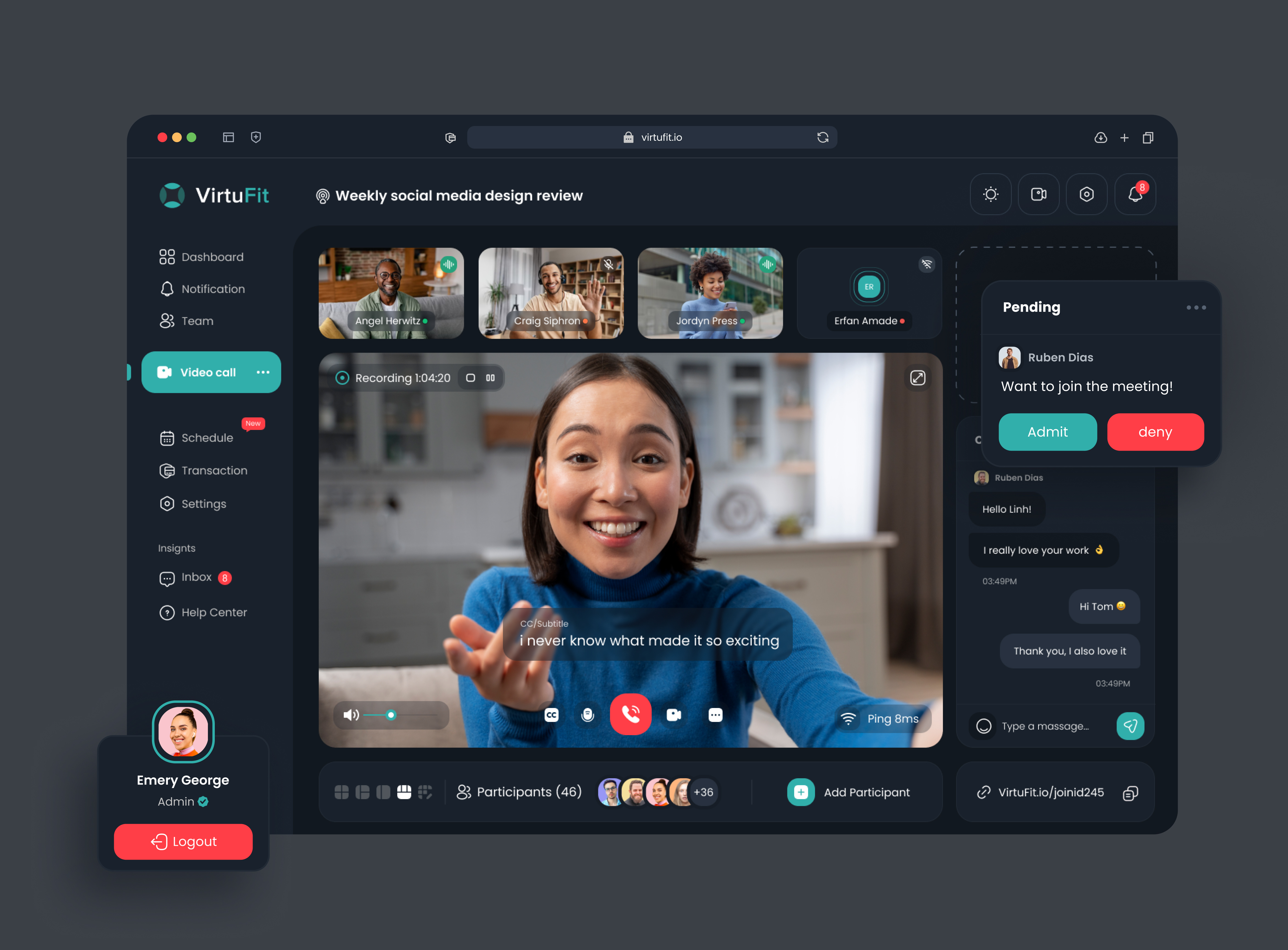 Online Meeting Dashboard UI/UX Design call conference meet dashboard design meeting product design ui ui design ui kit ux video call video conference zoom