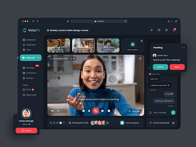 Online Meeting Dashboard UI/UX Design call conference meet dashboard design meeting product design ui ui design ui kit ux video call video conference zoom