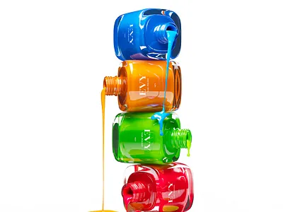 Nail Polish 3d advertising blender3d branding cgi nail photorealistic polish postproduction product render visualization