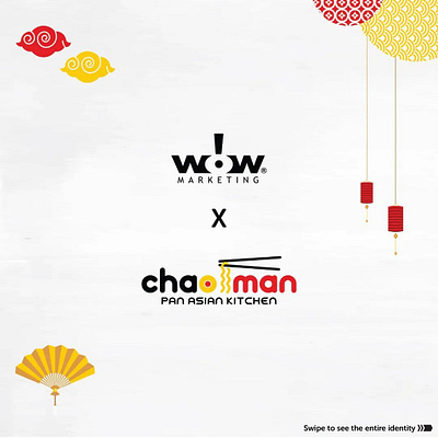 WOW X CHAOMAN brandidentity branding design graphic design logo motion graphics packaging visualidentity