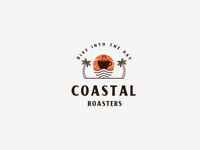 Logo Design for a Coffee Roasters branding coast coastal coffee coffee logo coffee logo design coffee roasters coffee roasters logo design design graphic design illustration logo logo design logo symbol roasters logo
