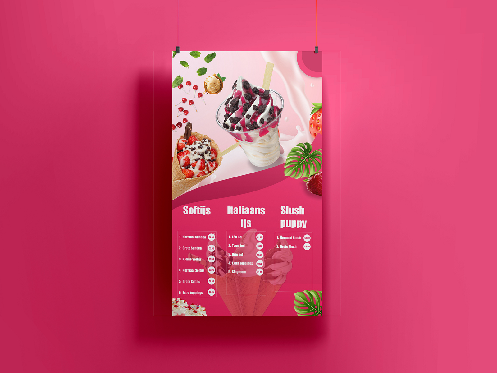 Ice Cream Poster Design by Easybrand on Dribbble