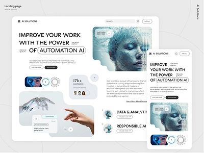 AI Automation Agency Website ai ai agency ai automation ai model ai recommendation ai startup automation business optimization chatgpt clean copywriting data science interface language marketing modern ui social media marketing ui ux webdesign workflow optimization