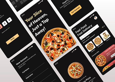 Pizza Ordering app UX design app branding design designing food order graphic design icon minimal portfolio typo typography ui ux vector