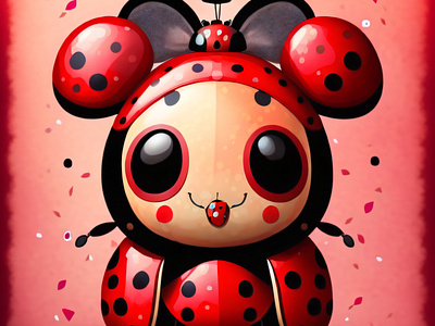 Coccinellie (Coc) 2d art bug coccinellie digital digital art humanoid jonadav ladybug nft opensea pfps photo profile stunning surreal