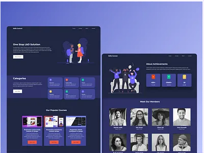Edutech Course Hosting app design illustration ui ux