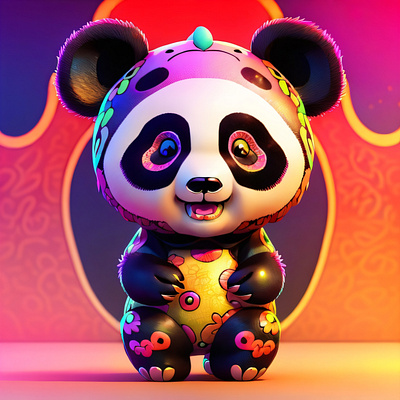 Lazy Panda - Unveiling the Kawaii Doodle Concept Art 2d art art style bear digital art humaoid jonadav kawaii kawaii chibi lazy panda mesmering nft opensea panda panda bear pattern pfps photo profile psychedelic stunning