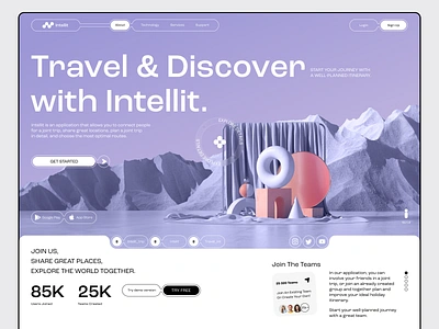 Travel Platform UI airbnb airplane booking destination discovery journey landing page design place recommendation system saas software design startup ticket tourism travel travel agency travel platform travelling trip web