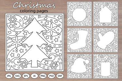 Christmas Coloring Pages - 7 mitten