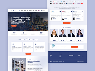 Frankfurt School Student Consulting website redesign app design consulting website design design landing page design modern website design ui ui ux design ux web design web ui website design