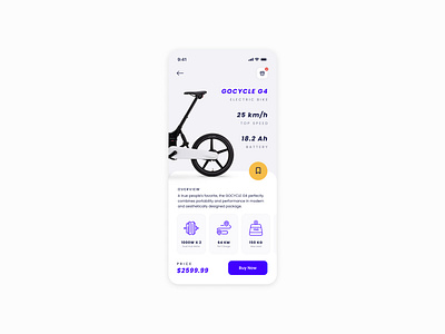 Ebike Store App app design ui ux