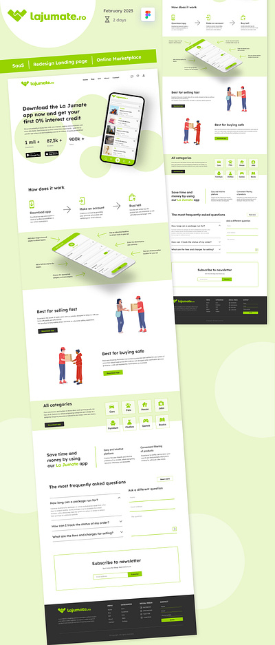La Jumate | SaaS |Redesign Landing page | Online Marketplace design landingpage typography ui uiux design ux vector web design website design