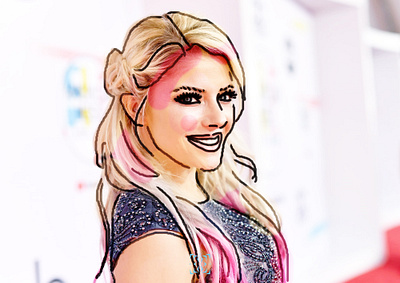 Portrait Practice_ Alexa Bliss illustration