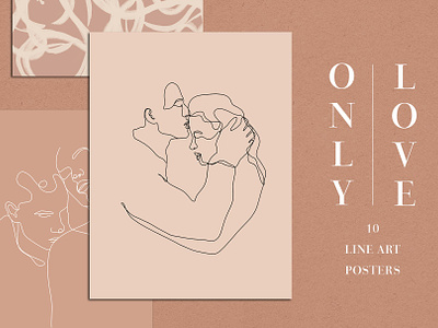 Only Love Line Art Posters