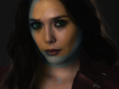 Portrait Practice_ Elizabeth Olsen illustration