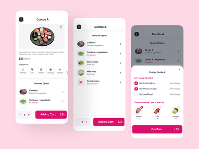 Sushimate app clean design foodapp interface sushiapp ui ux