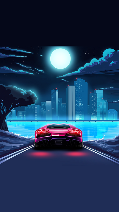 ✨Miami Nights 🌃 automotive art car art car illustration design digital art illustration japanese cars