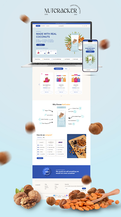 Nut store web design larx vo larxvo organic store web ui ui design web design