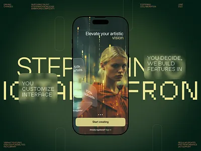 App promo ☾ concept midjourney ui