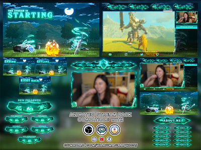 Free Animated Twitch Overlay Pack | Legend of Zelda 3d animation branding design download link free free download graphic design japan legend of zelda motion graphics retro retro style role playing game rpg streamgraphics streamoverlay twitch twitch alerts twitch panels