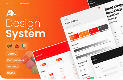 A Thorough Design system for Food Delivery company brand branding components design design system illustration style guidelines uiux