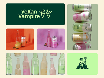 Branding - Vegan Drinks 3d brand branding design graphic design illustration logo packaging vector