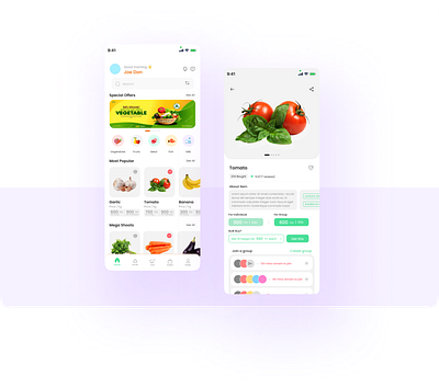 Grocery App clean fruits grocery home page mobile app ui uiux vegatables