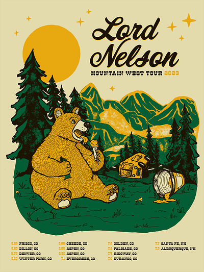 Mountain West Tour Poster artwork digital art illustration photoshop poster art