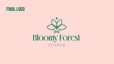 Bloomy Forest branding design flower graphic design illustration logo luxury logo minimal vector