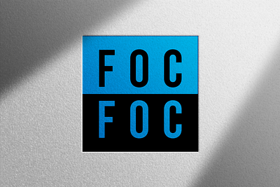 FOC FOC black blue branding design graphic design illustration logo minimal typography vector