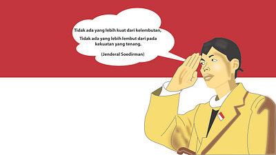 Independence hero Jenderal Soedirman 3d design graphic design illustration vector