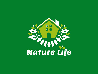 Nature Life awesome logo brand design green health home home logo identity leaf leaf logo life logo logo design minimalist moden natural nature simple tea white