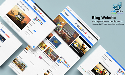 Blogging Website -Eshayate Deen Media graphic design landing page portfolio web design website design