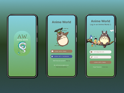 AnimeApp | Daily UI Challenge 001 (Sign up flow) animation app daily ui design design uiux logo typography ui ux