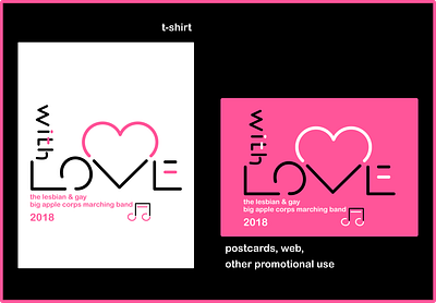 Promotional designs, Marching Band. design digital art graphic design illustration logo love pink vector