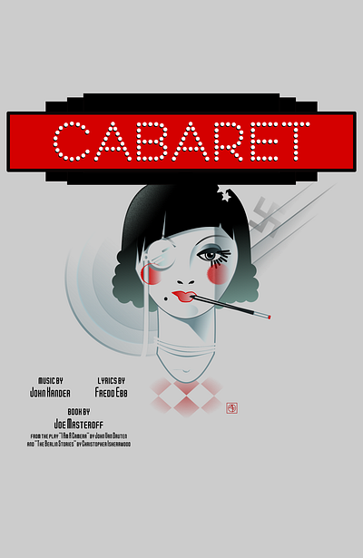 Cabaret, poster design advertising design digital art illustration logo musical theater poster theater theatre vector