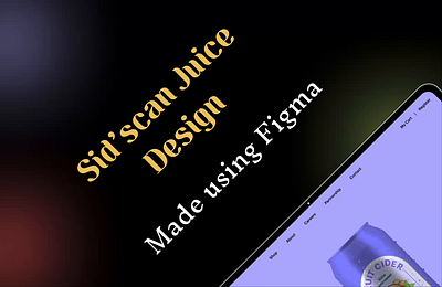 Sid'scan Juice Design animation prototype ui