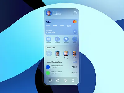 Finance Application Mobile Design design graphic design mobile app typography ui ux web design