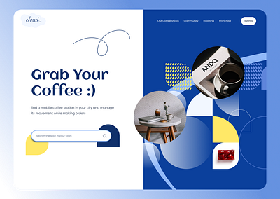 Cloud "Mobile Coffee Station" branding graphic design logo ui