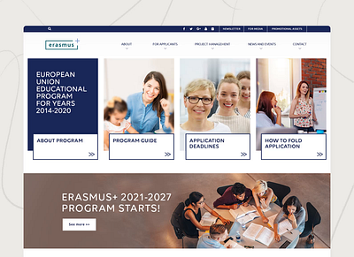 ERASMUS+ website design graphic design ui ux webdesign website